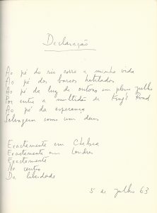 Manuscript of "Declaração"