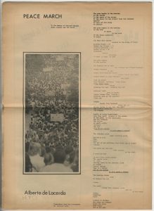 The Rag, Austin, May 1970. Includes "Peace March" by Alberto de Lacerda, translated by Harriett Watts