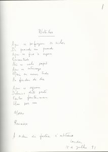 Manuscript of "Waterloo"