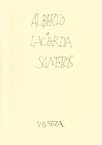 Sonetos, cover by Vieira da Silva. Author's edition, printed in Venice by Centro Internazionale della Grafica, 1991