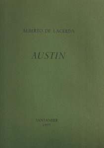 "Austin" poem by Alberto de Lacerda, published by Pablo Beltrán de Heredia, Santander, 1977