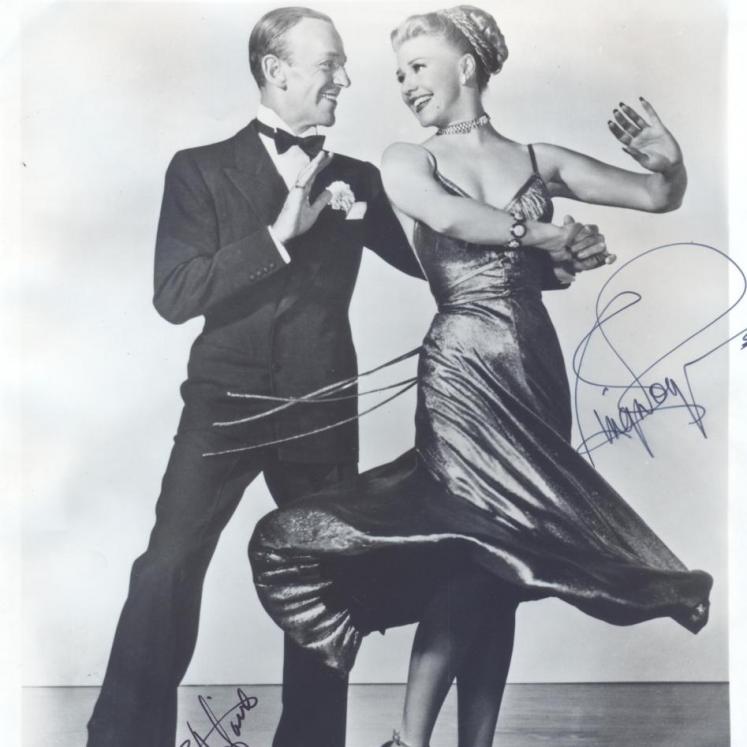 Signed photograph of Fred Astaire and Ginger Rogers
