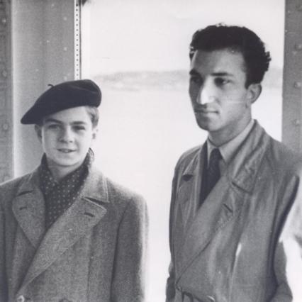 With Pierino Gamba, Conductor, Lisbon, 1949