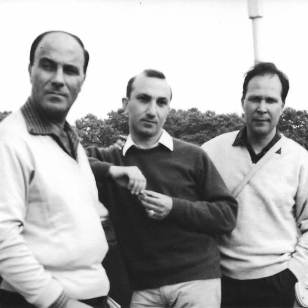 With Adrien de Menasce and Eugénio de Andrade, London, 1967