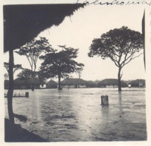 African landscape in a flood  