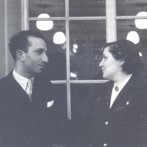 With Luzia Maria Martins, London, c. 1952