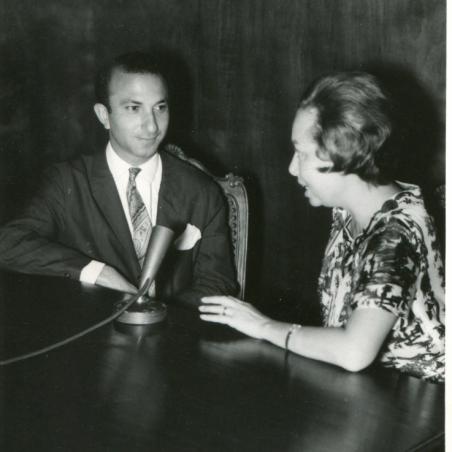 With Manuela Arraiano, Rádio Clube de Moçambique, 1963