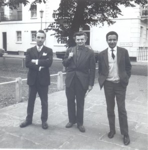 With Yves Bonnefoy and Jean Fanchette, Chelsea, 1961