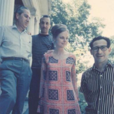 With Pablo Beltrán de Heredia and Elizabeth and José Sanchez, Austin, 1969