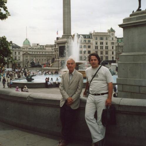 With Fernando Alves, Trafalgar Square, 2005