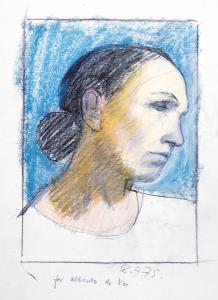 Victor Willing (UK, 1928-1988) Portrait of Paula Rego, 1975