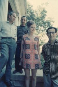 With Pablo Beltrán de Heredia and Elizabeth and José Sanchez, Austin, 1969