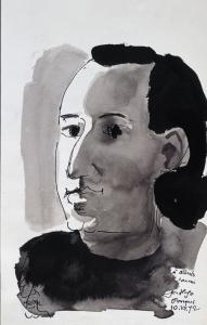 Jean Hugo (France, 1894-1984) Portrait of Alberto de Lacerda, 1972